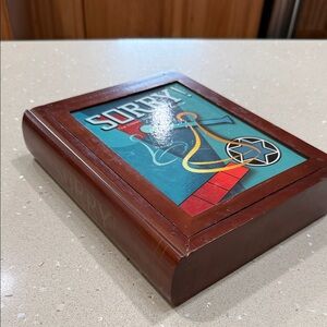 Sorry! Classic Board Game in Brown and Blue *missing pieces